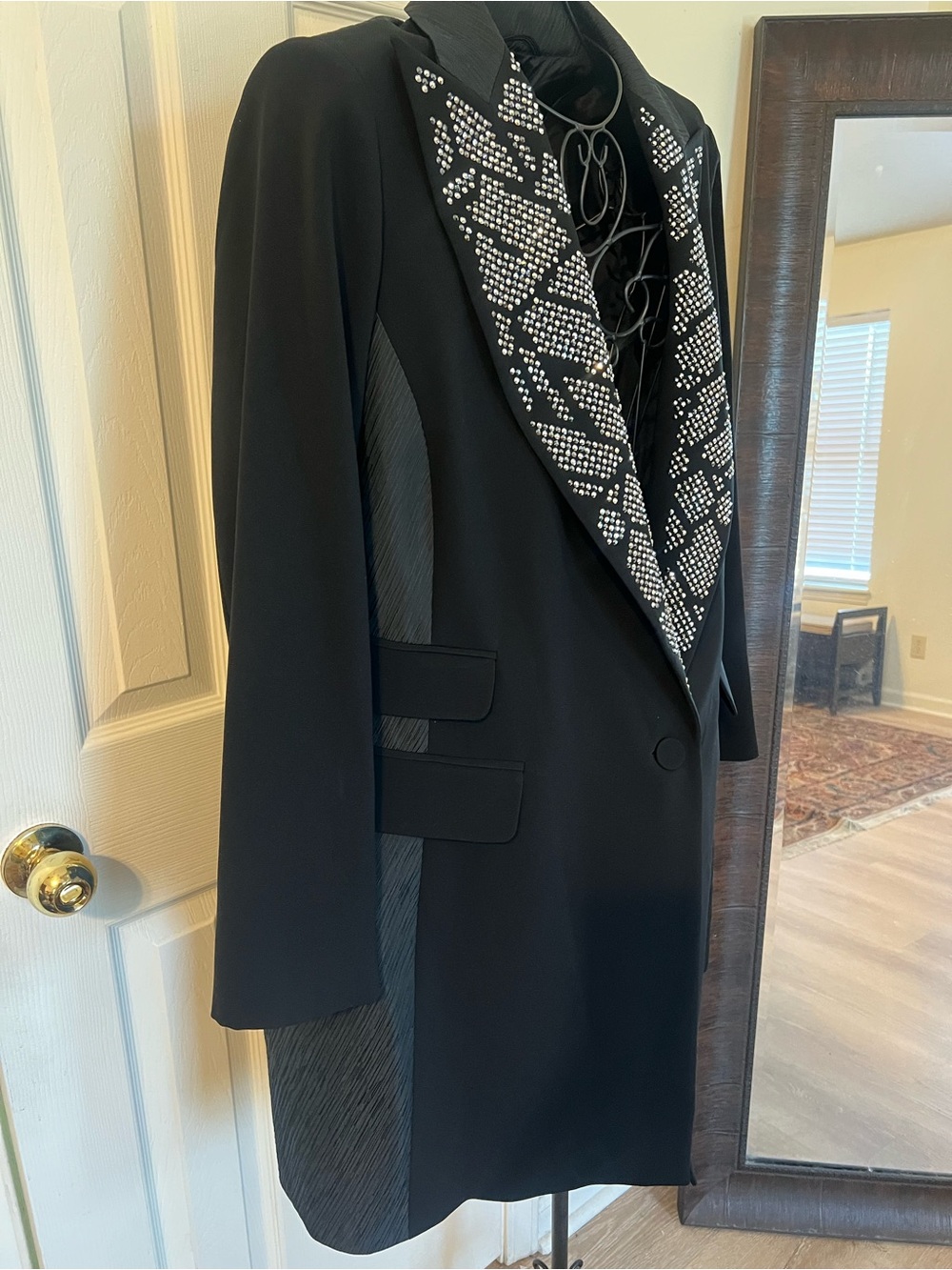✅🆕 Embellished Black Women's Blazer Jacket.plus size :18 - Picture 3 of 12